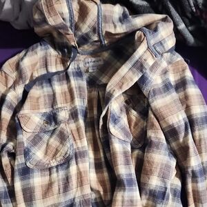 Carhartt Plaid Hooded Shirt Jacket